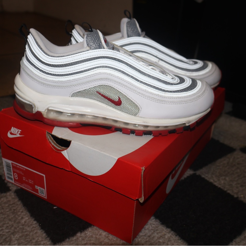 Nike Air Max 97 White Bullet Sneakers M8/W9.5